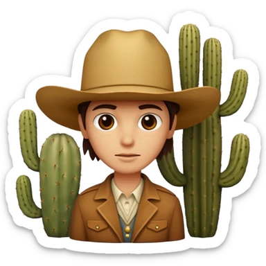 Western Cast deset cactus sticker