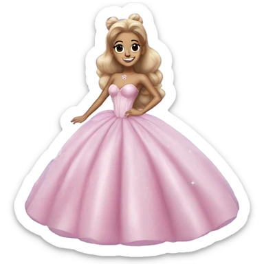 ariana grande in the glinda bubble gown sticker