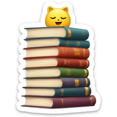 Cute book stack sticker