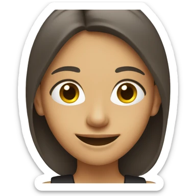 smiling girl in car interior sticker