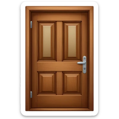 A door emoji in the style of Apple emoji. sticker