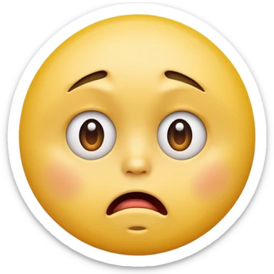 Can you make a shocked face that kinda looks disgusted  make it one of the yellow ones that are circular like this 😞 sticker