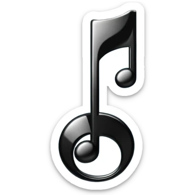 Animated music note bobbing up and down sticker