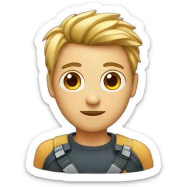 Emoji with a face and diamond eyes sticker