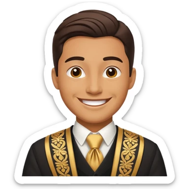 American groom, traditional, culture of american, smiley on face. sticker