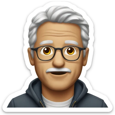 realistic portrait of old boys sticker