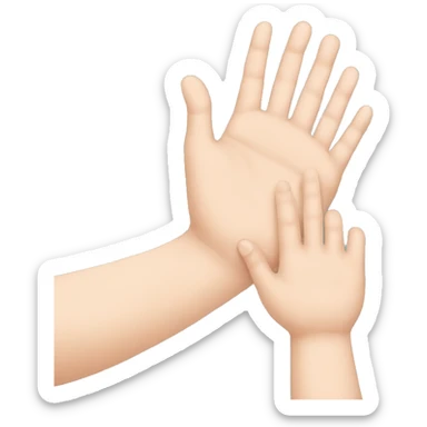 baby hand and mum hand sticker