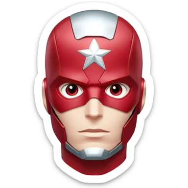 vision marvel body with red face from captain america: civil war sticker