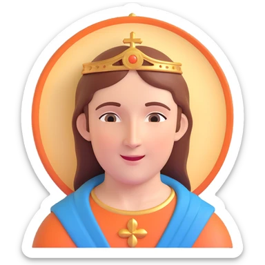 A wide face, radiant with joy, like the younger saint in a fresco sticker