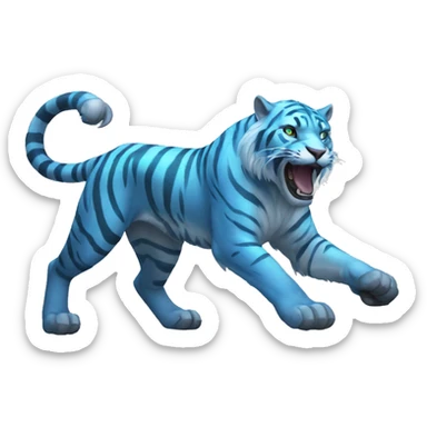 Spectral tiger blue sticker