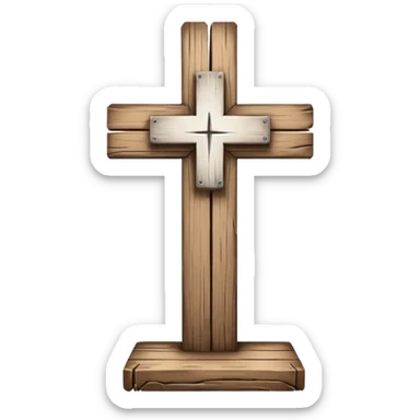 White cross sticker
