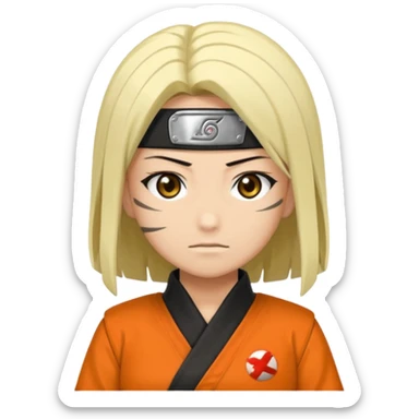 faça um emoji inspirado na personagem Tsunade Senju, do anime Naruto. sticker