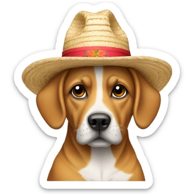 Perro con un sombrero  sticker