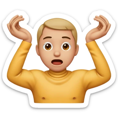 emoji chocking it’s self out with hands around neck sticker