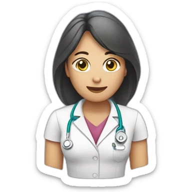 mujer especialista en salud sticker