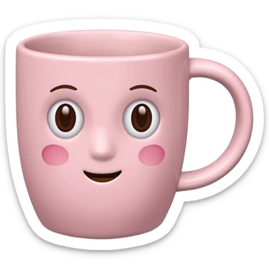 Soft pink coffe mug  sticker