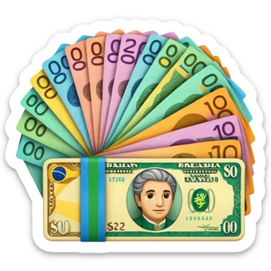 real brazilian money sticker