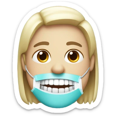 Dentist with bite marks sticker