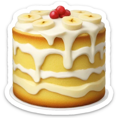 Banana pudding cake sticker