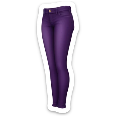 Realistic dark purple jeggings isolated  sticker