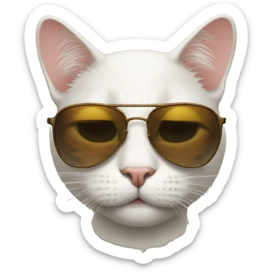 Cat with sunglasses sticker