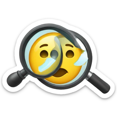 with a magnifying glass sticker