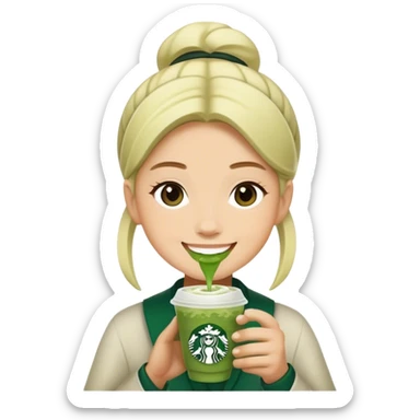 Pilates, Starbucks, matcha sticker