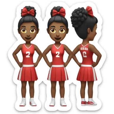 cheerleader wearing red and looks like a bobb sticker