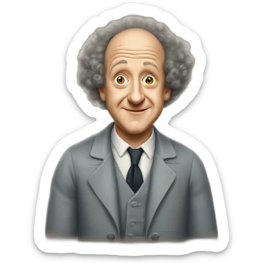 Young Larry fine of the three stooges sticker