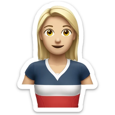 jugadora rubia de voley recibiendo  sticker