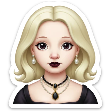   renaissance monalisa goth pig  sticker