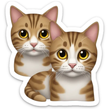 Two tabby cats called Theo and jasper sticker