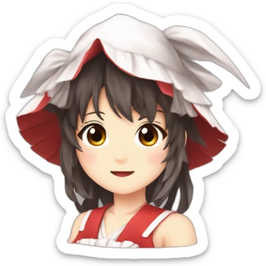 Reimu hakurei from touhou project sticker