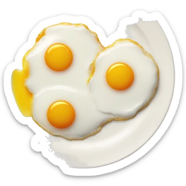 Sunny side up egg on a plate sticker
