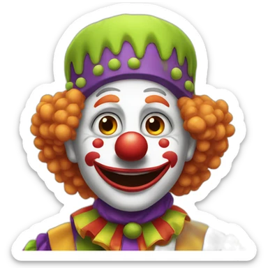 bolded clown sticker