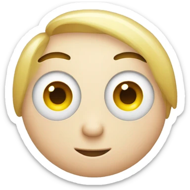 smiling eye-roll emoji sticker