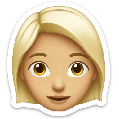 Un visage féminin heureux. sticker