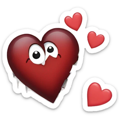 Broken heart sticker