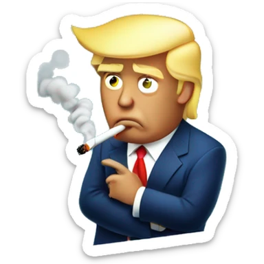 Donald trump smoking in a pool sticker