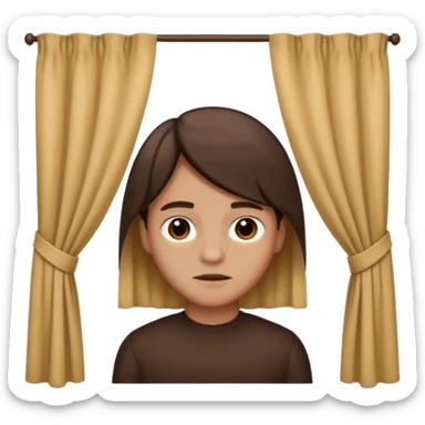 🫃 but with parted middle hair (curtains)  sticker