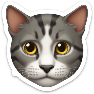 A cat that looks like a tyrannosaurus sticker