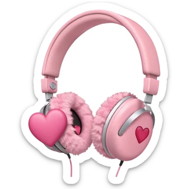 coquette emoji headphones only no girl sticker