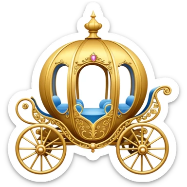 Cinderella round carriage sticker