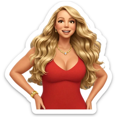 smiling girl in elegant dress sticker