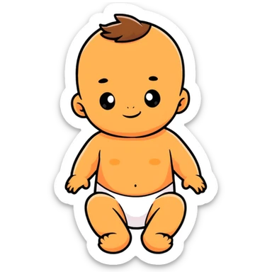 full body tanned baby sticker