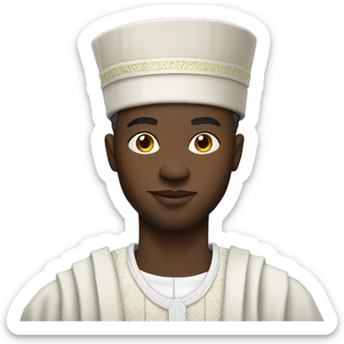 nigerian man wearing nigerian traditional clothing sticker