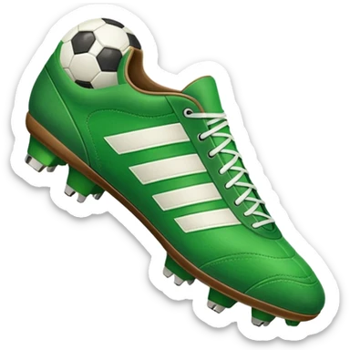 soccer cleat with soccer ball sticker