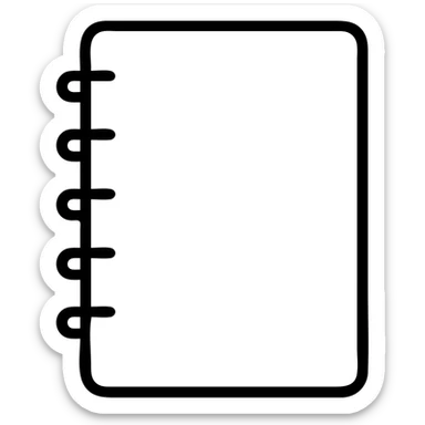 notebook with spiral binding outline icon sticker