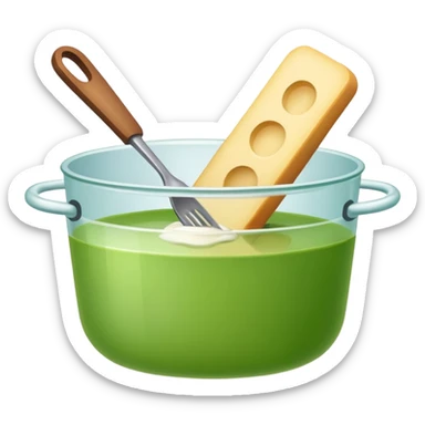 Small icon emoji of recipe formula, minimum details, green #36a767 main color sticker