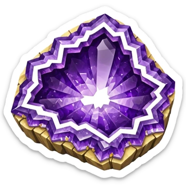 An amethyst geode sticker